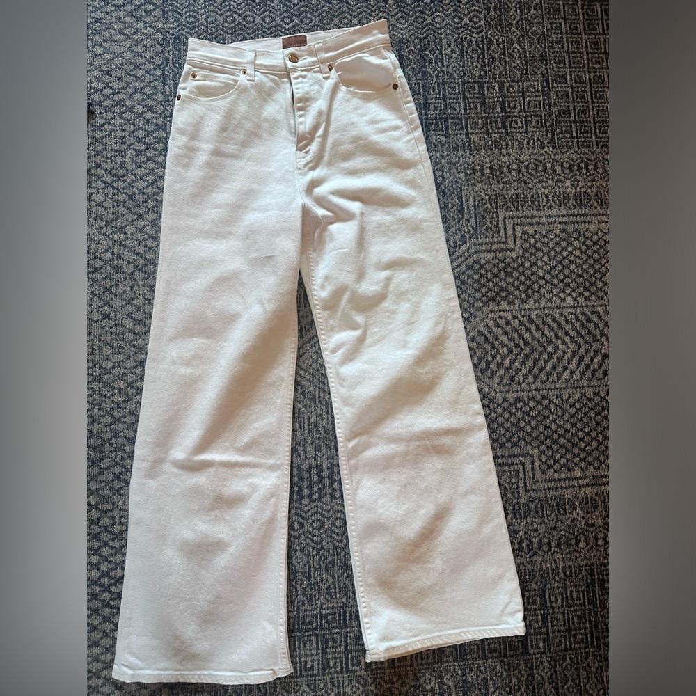 Jamie Haller Wide A Leg White Jeans